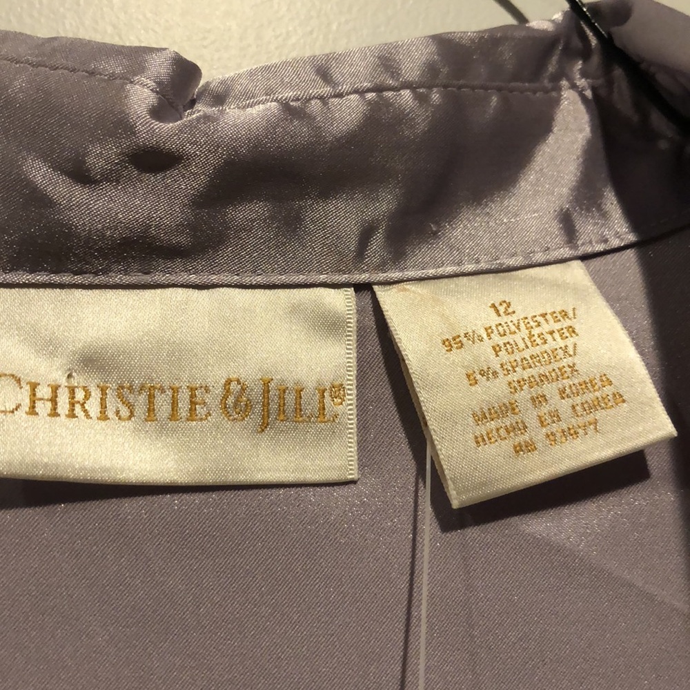 Christie & Jill Vintage 1996 Orchid Satin Button Down - Picture 2 of 5